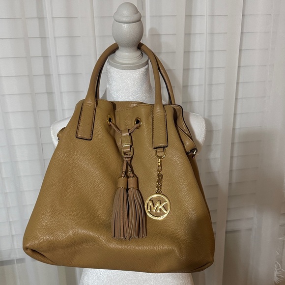 Michael Kors Handbags - Michael Kors Gold and Tan Tote Bag